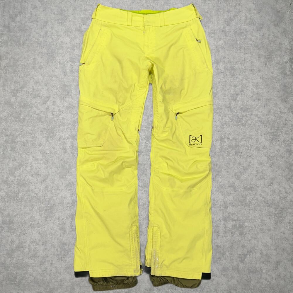 Burton [ak] GORE-TEX Summit Ski Snowboard Pants Womens L Yellow Living Lining